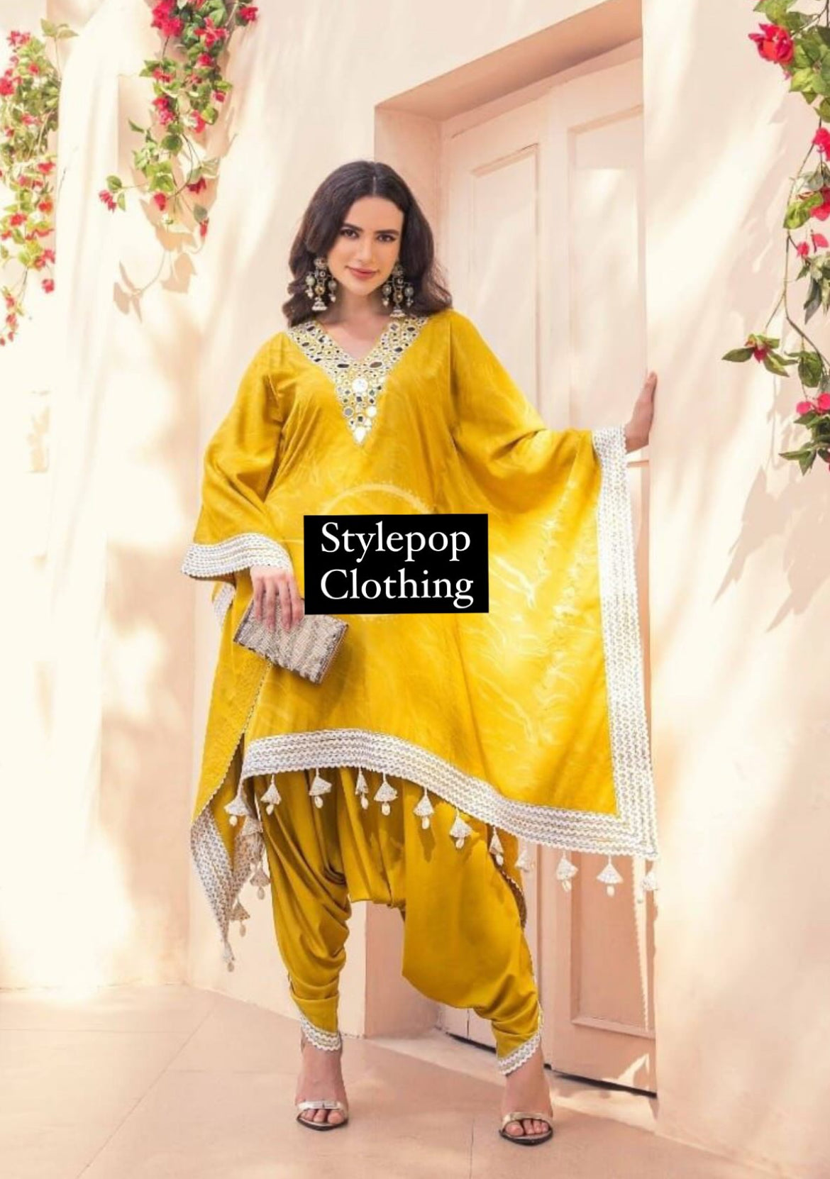 Mirror Yellow Kaaftan