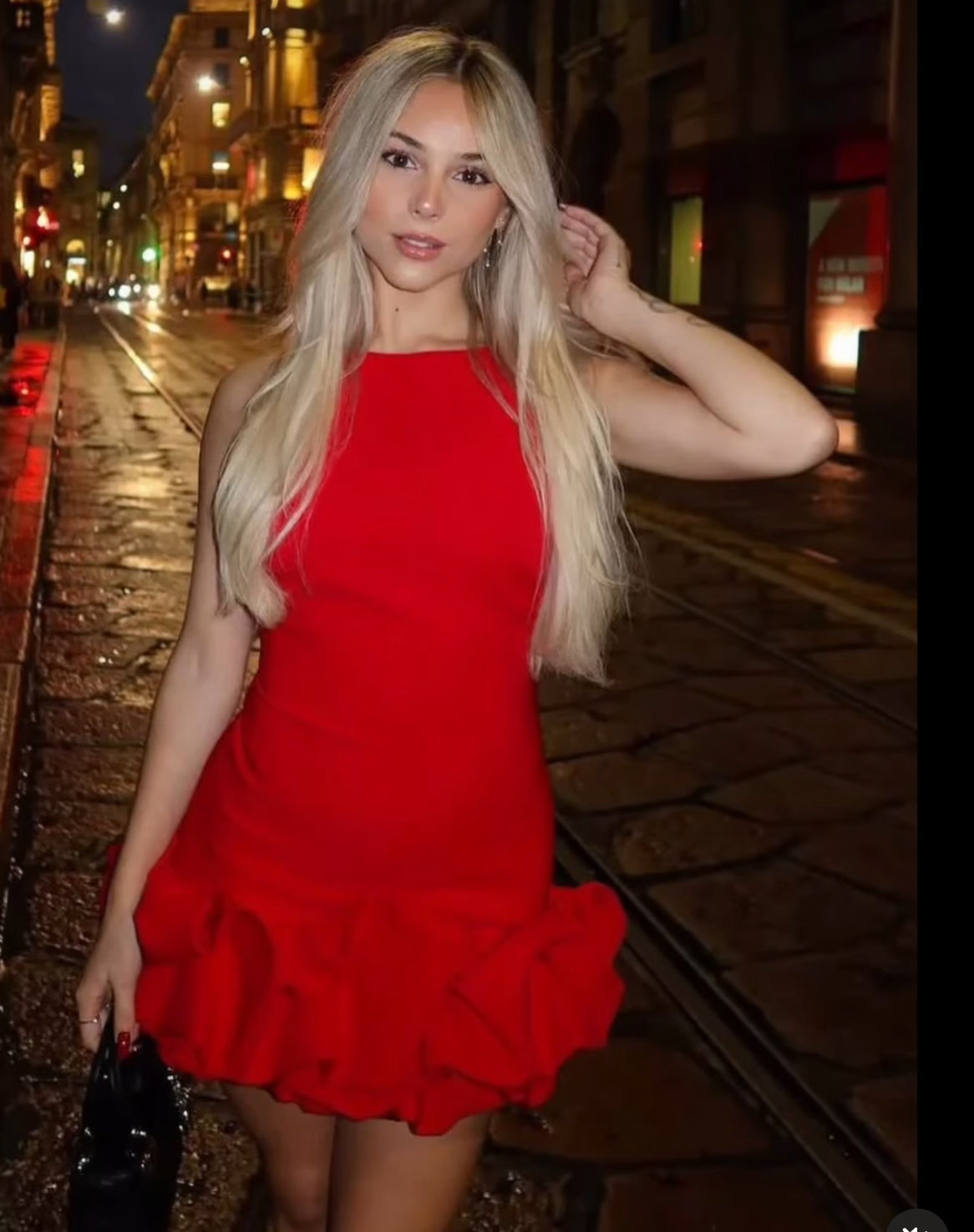 Red Hot Ruffle Romper