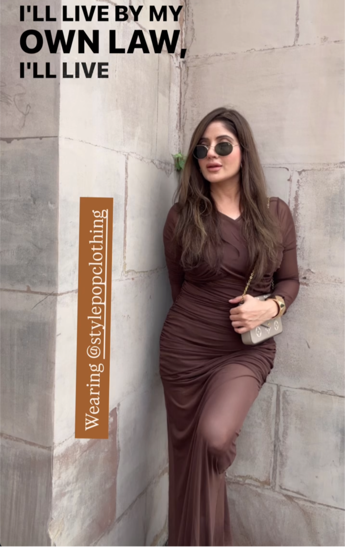 Brown bodycon dresss