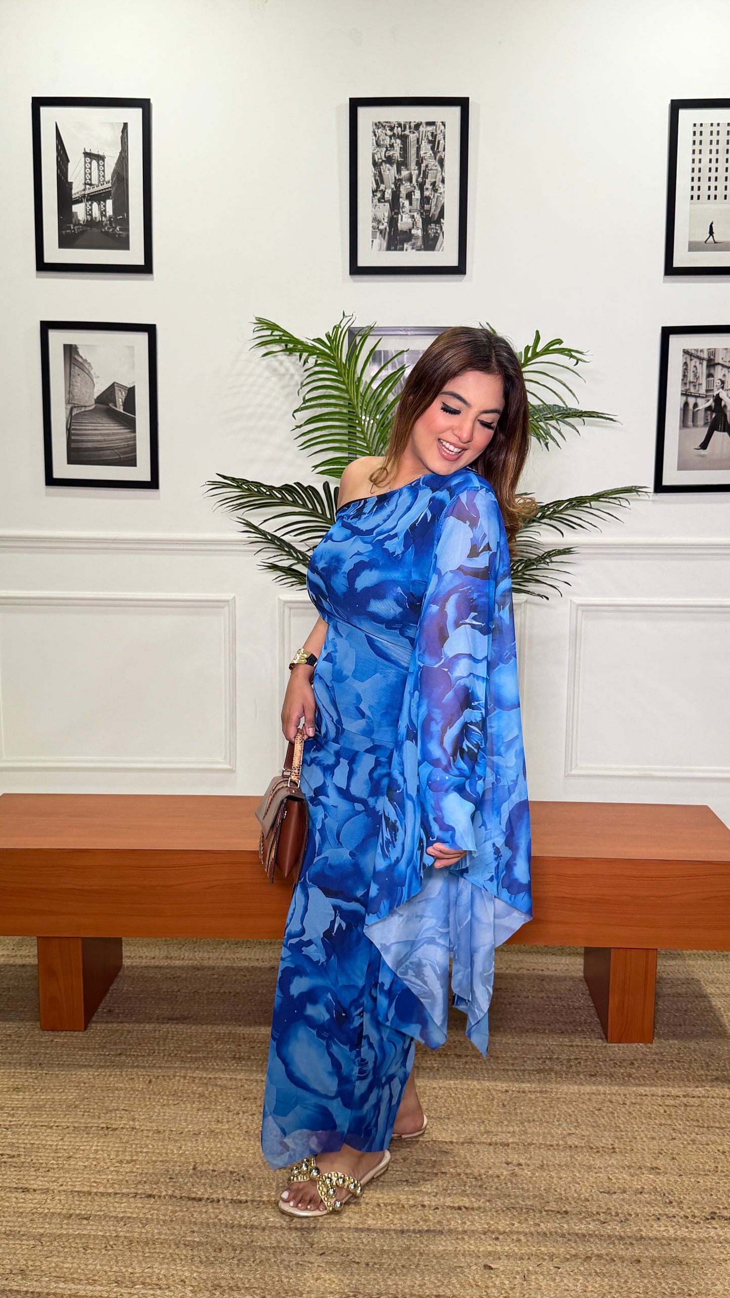 Vivid Bloom One Shoulder Dress
