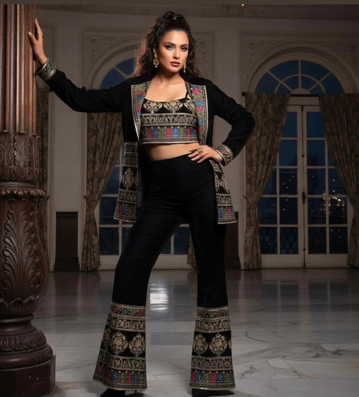 The Zariya Velvet Fusion Co-Ord Set