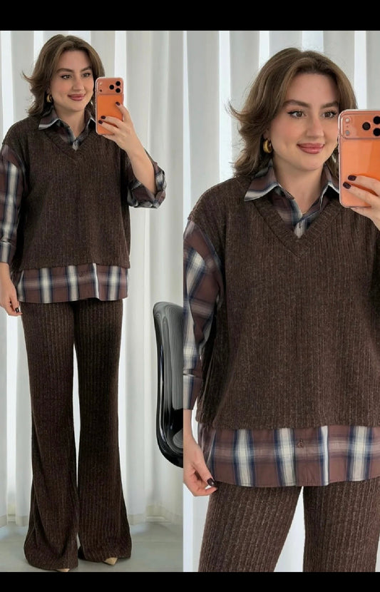 Autumn Layered Knit 2-Piece Set