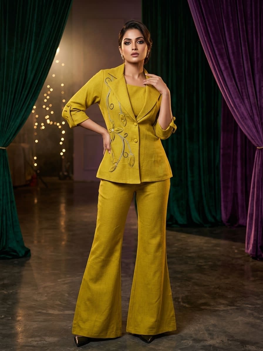 Solara Cotton Linen Blazer Set