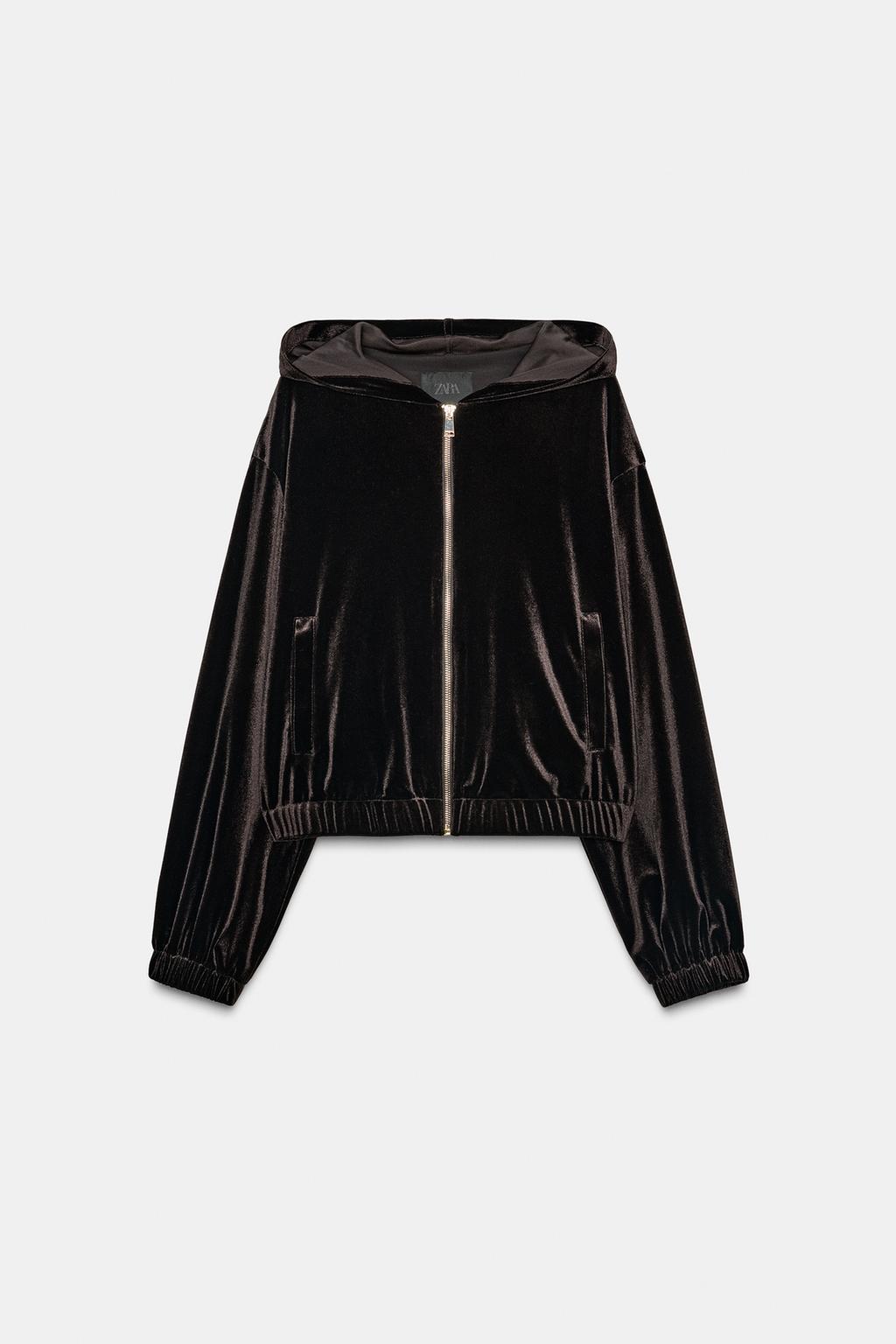 Velvet hoodie tracksuit