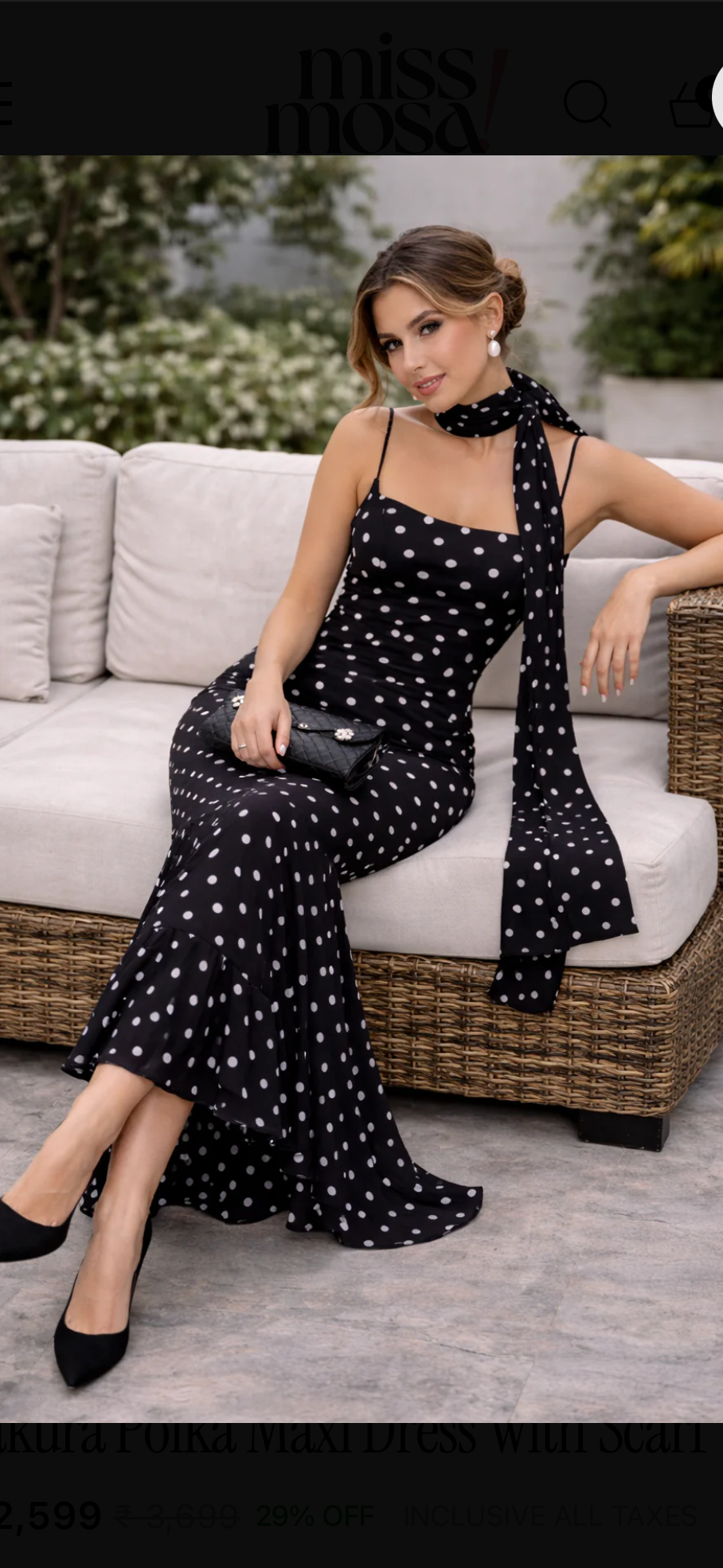 Midnight Polka Elegance Dress