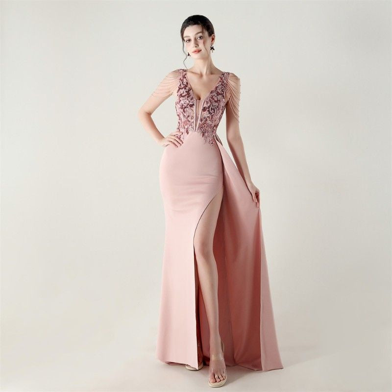 Celeste Drape Evening Gown