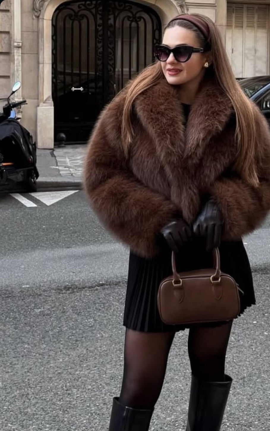 Fur collar jacket
