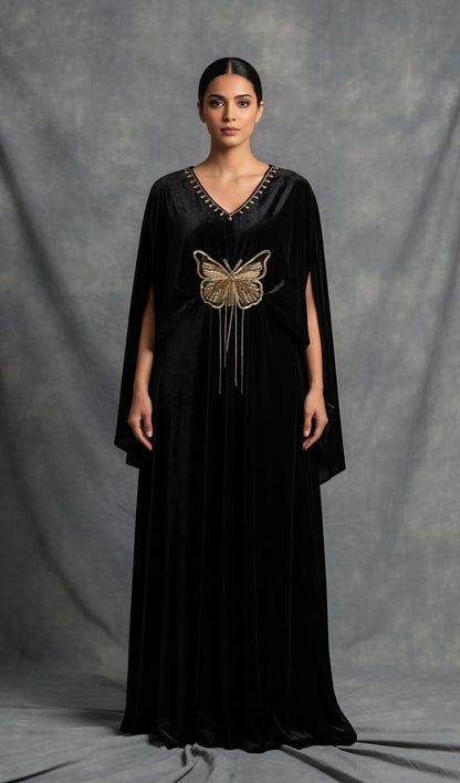 Imperial Velvet Butterfly Dress
