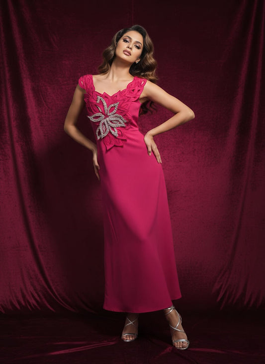 Designer embroidered dress