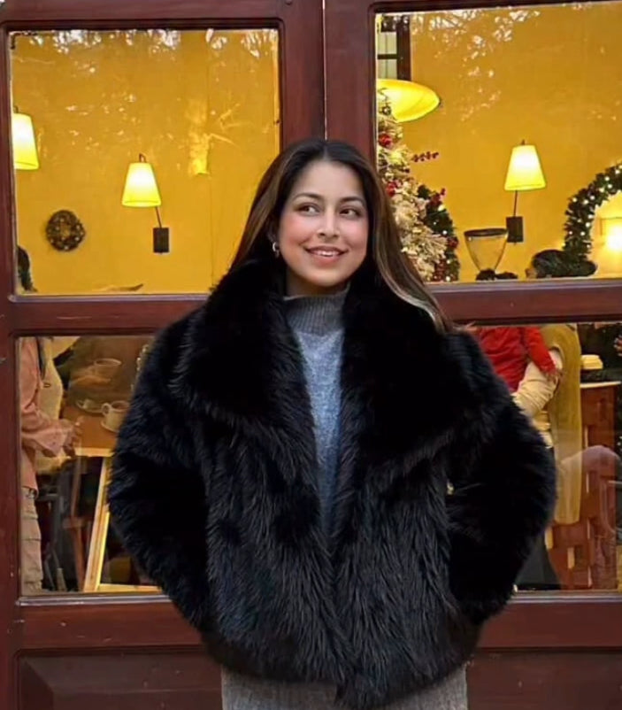 Fur collar jacket