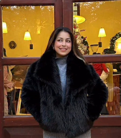 Fur collar jacket