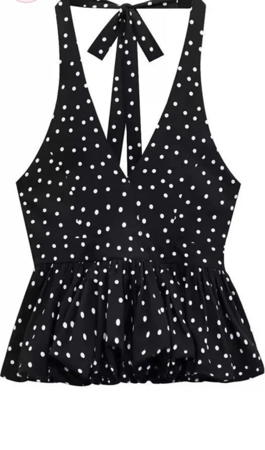 Polka dot top