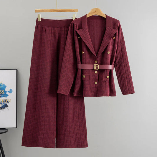 Bella Luxe Knit Blazer Co-ord Set