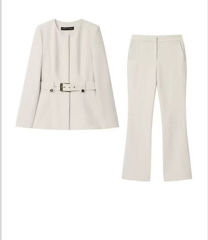 Belted Power Suit Set