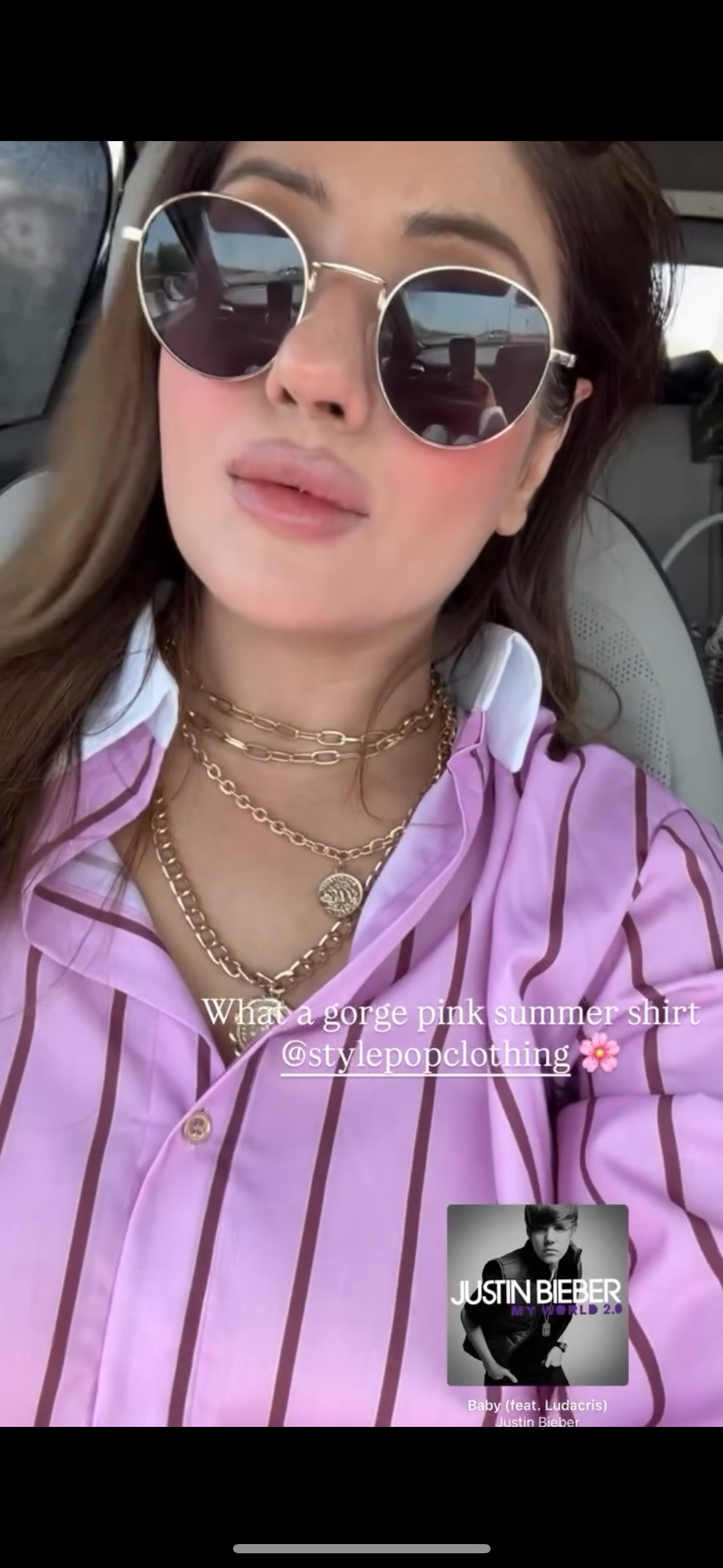 Pink stripes shirts (This is oversized style shirt)