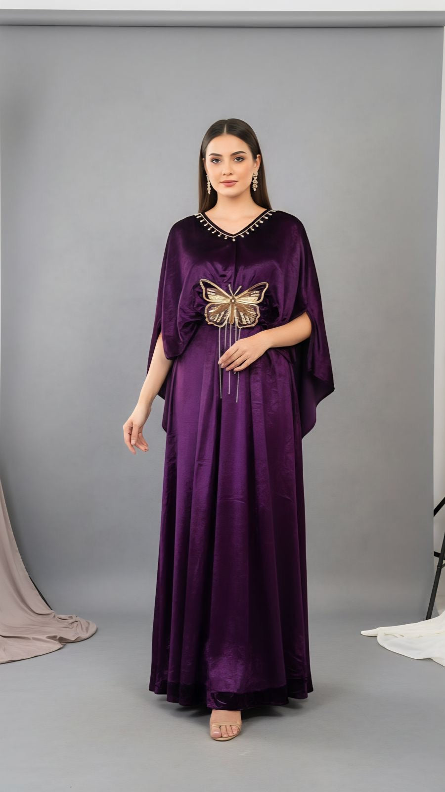 Imperial Velvet Butterfly Dress