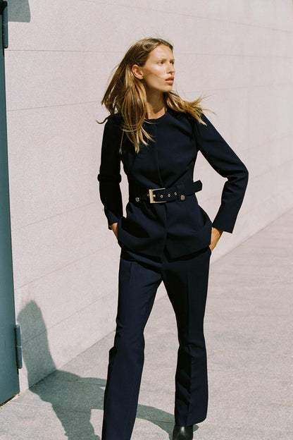 Belted Power Suit Set