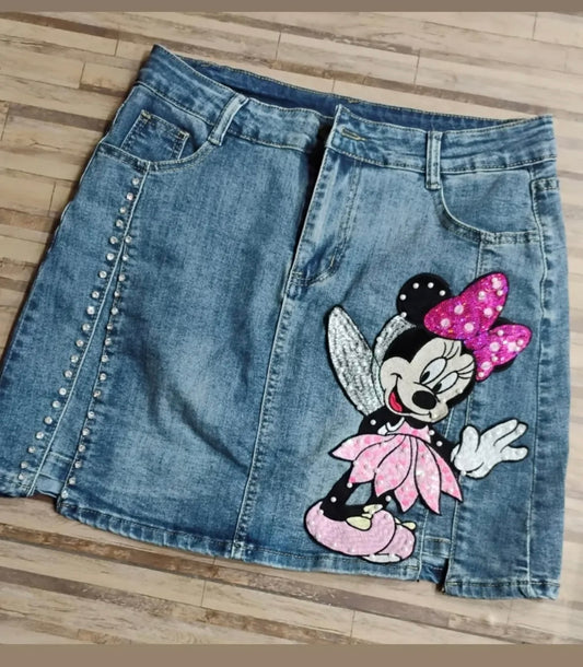 Mickey denim skirt
