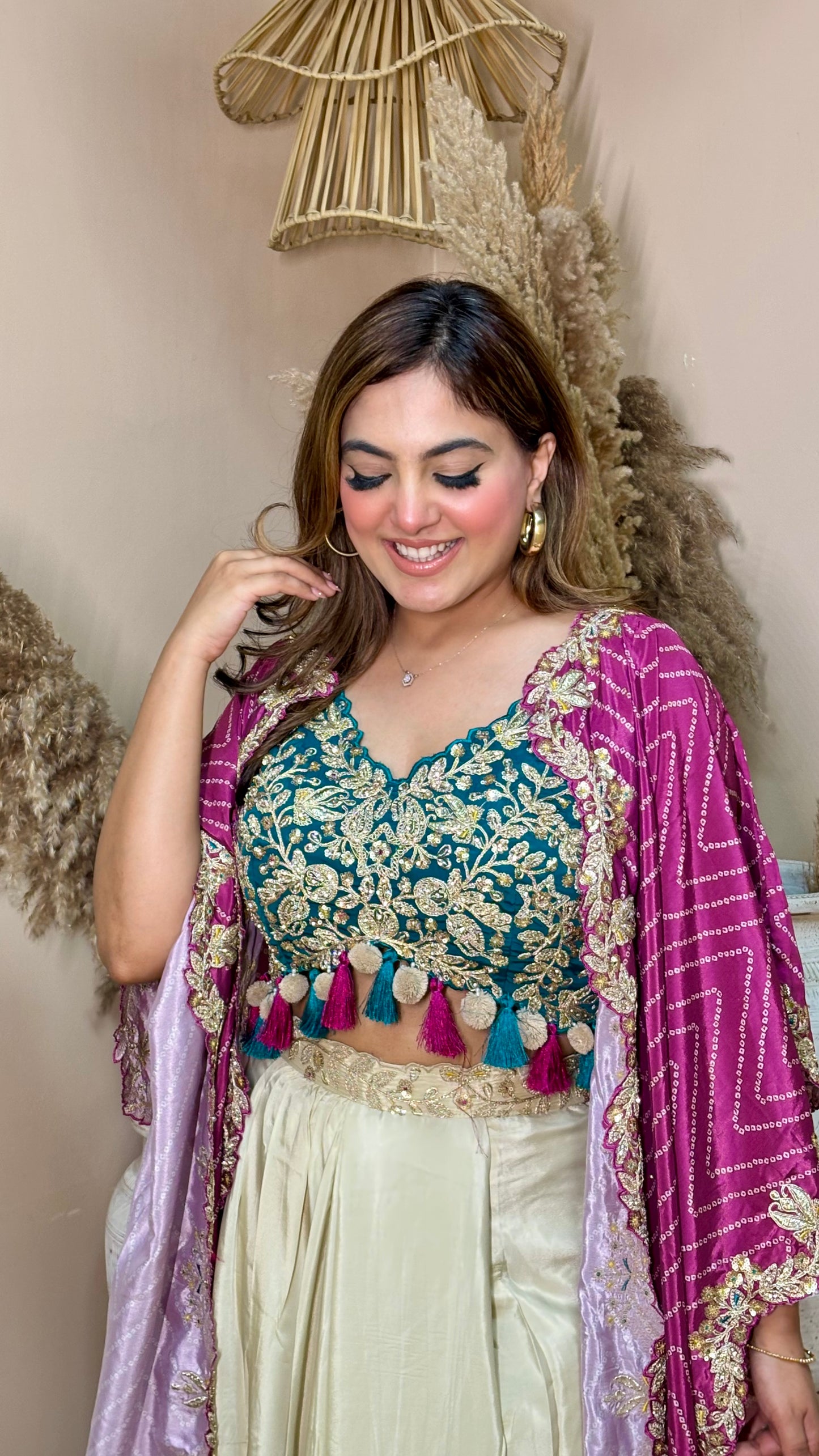 Bandhani Indowestern set