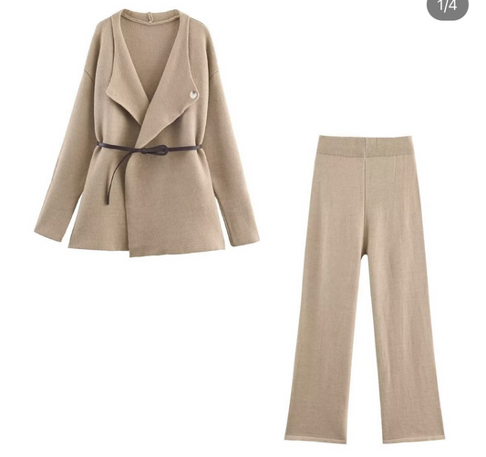 Luxe Knit Belted Co-ord Set