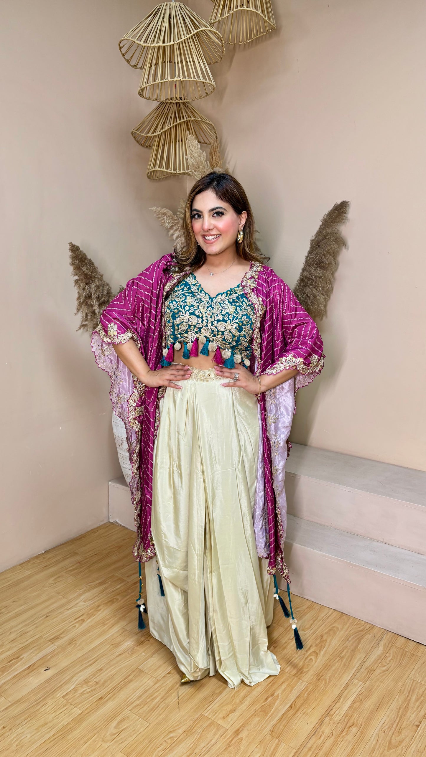 Bandhani Indowestern set