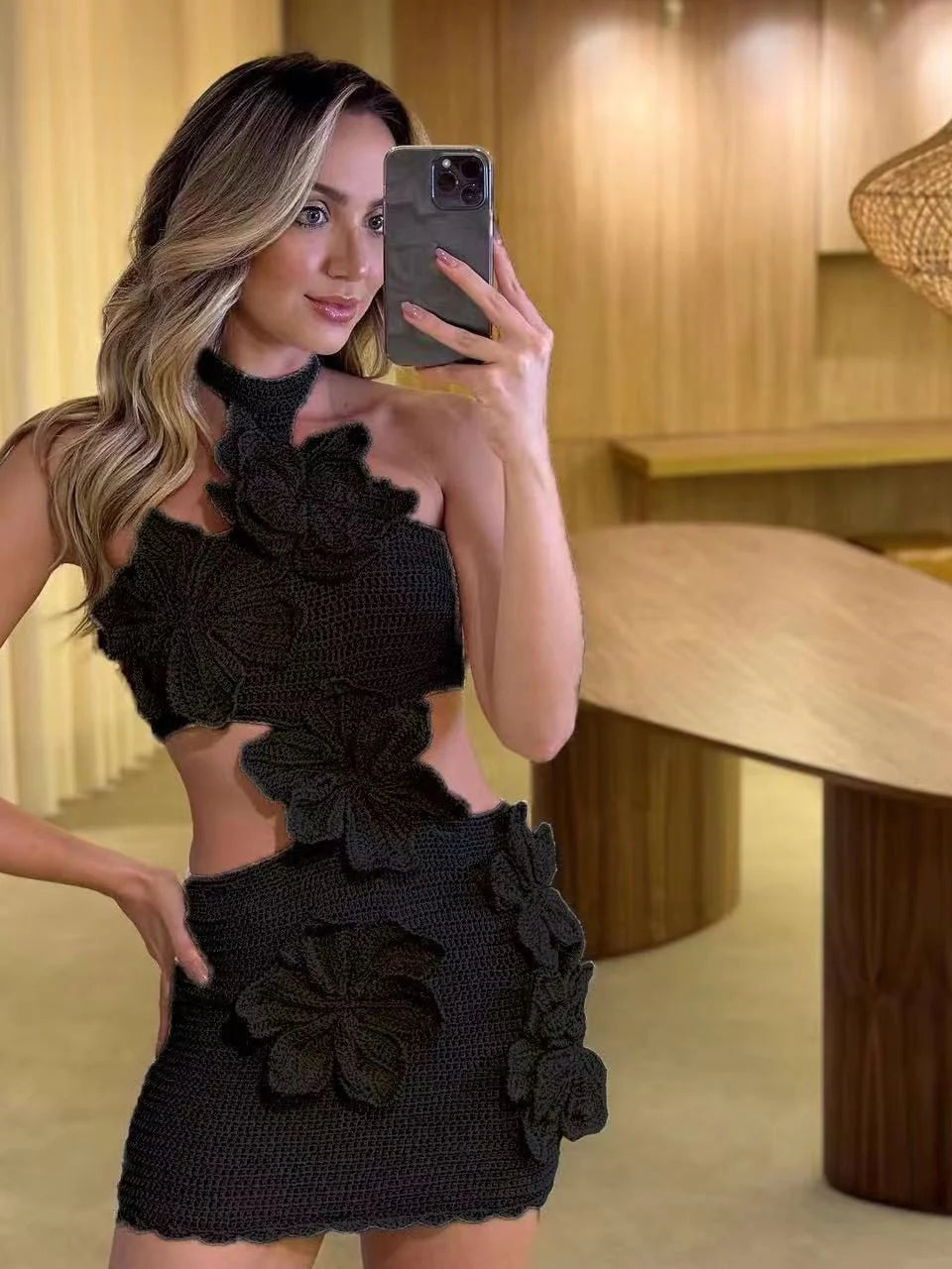 Crochet cut dress