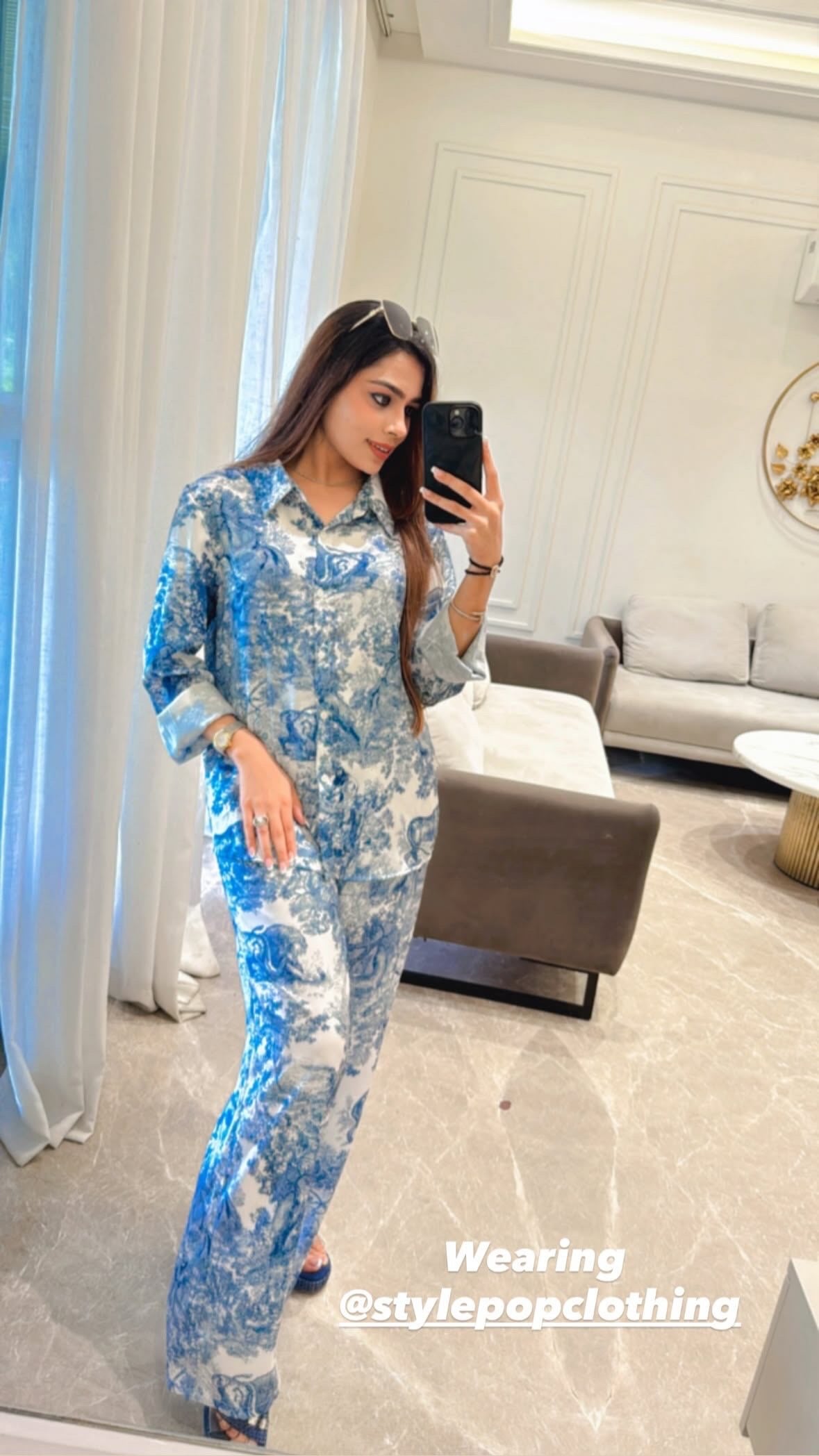Blue Printed coordset