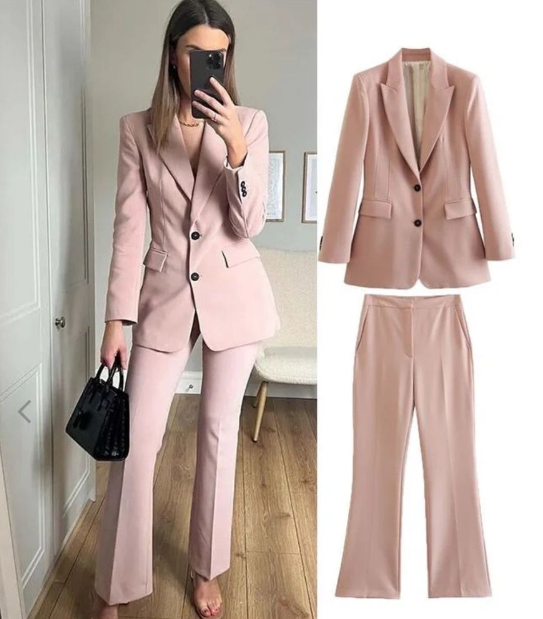 Pink Formal Blazer Set