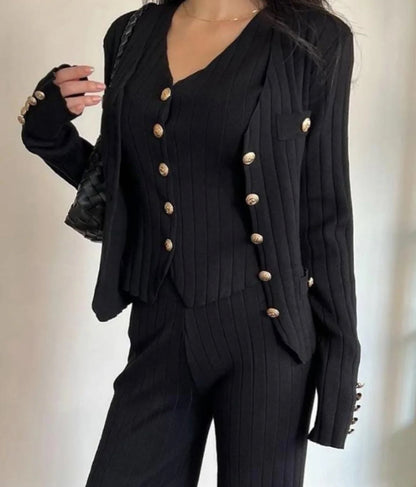 Regal Ribbed 3-Piece Knit Co-ord