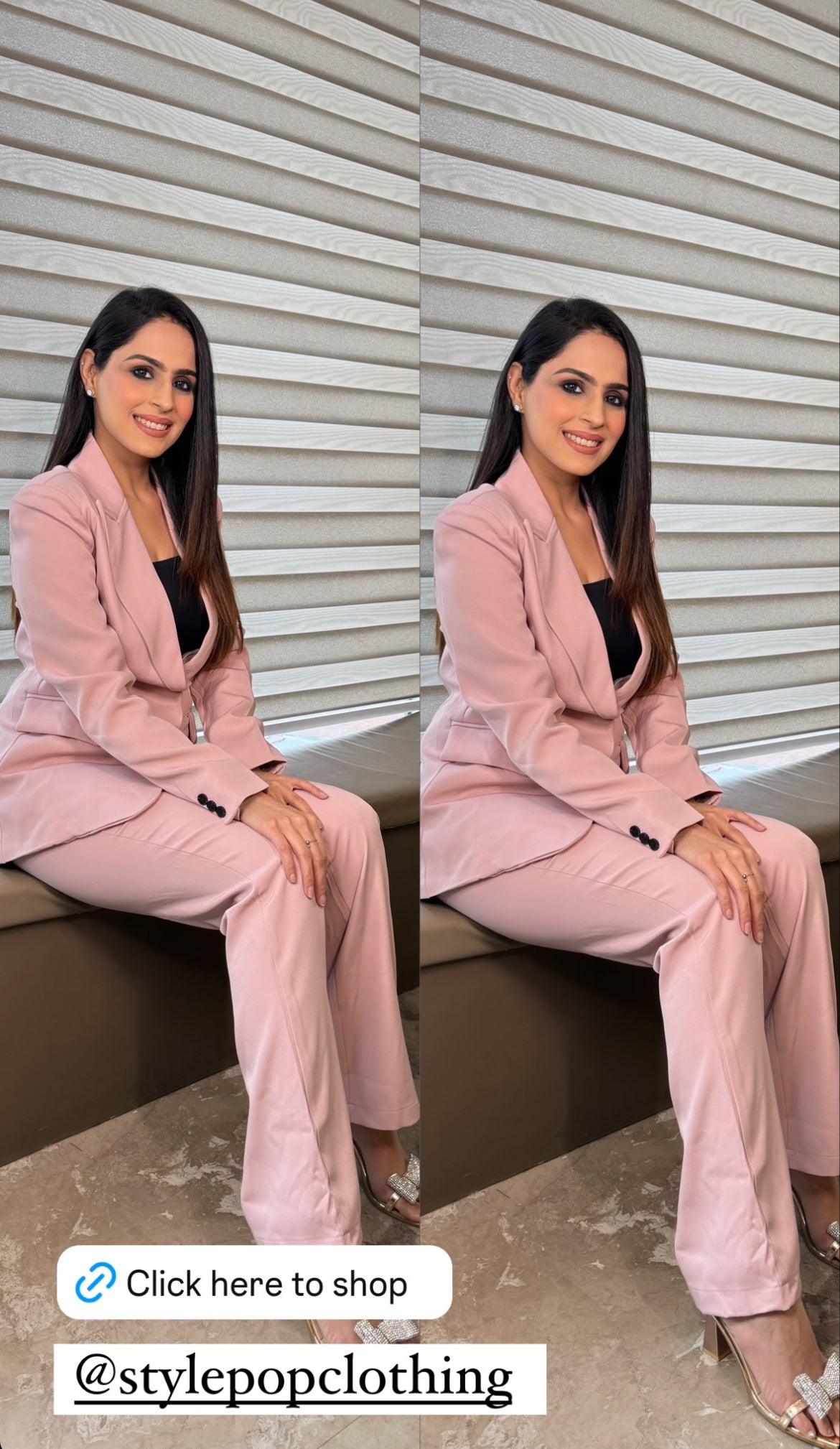 Pink Formal Blazer Set